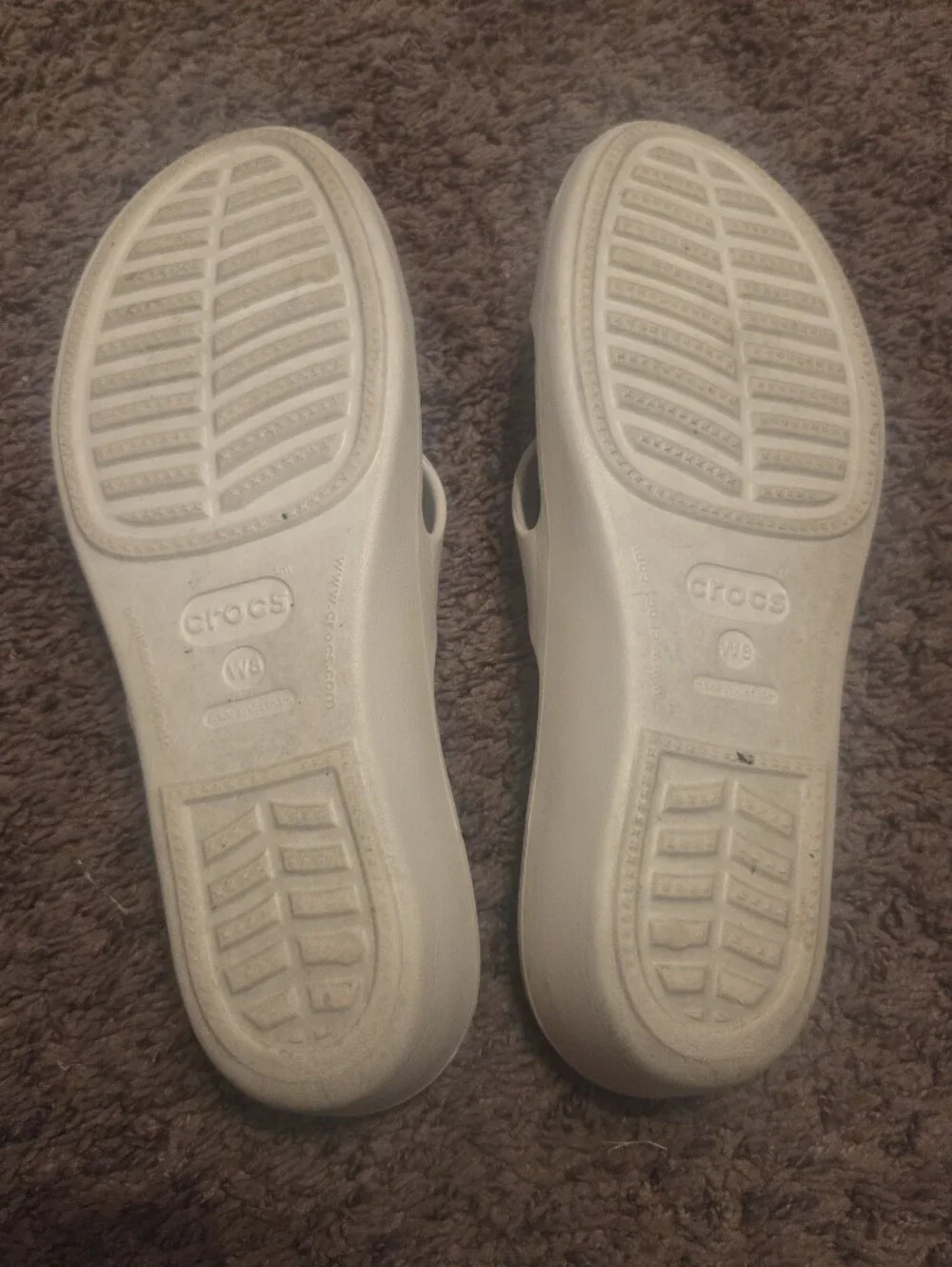 Crocs Patricia Wedge Sandals Oyster Womens Size 8W